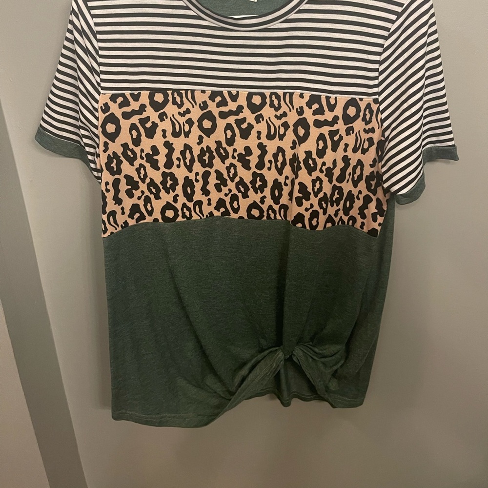 Multi colored with leopard print